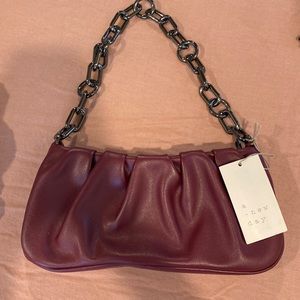 Wine red hand bag
